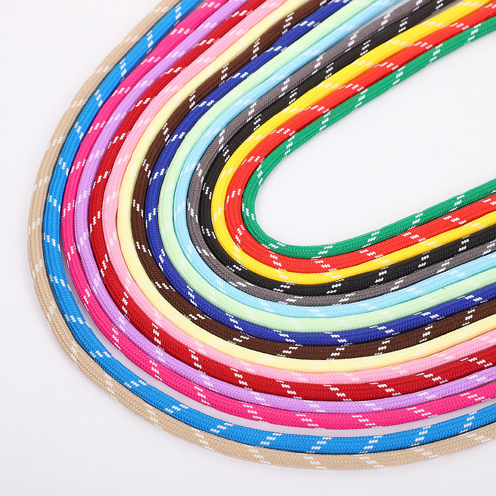 Low-Elasticity Silk Round Rope for Handmade Weaving, Phone Bag Lanyard, Hiking Shoe Rope, Encrypted Gradient Point Paracord