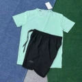 Crystal short sleeve green+d218 black
