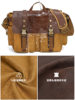 Cross-border Retro Men's Shoulder Bag Oil Wax Canvas with Top Layer Cowhide Crossbody Bag Casual Shoulder Crossbody Bag