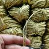 Pure yellow and gold three-strand rope core-wrapped gold rope three-strand twisted rope lanyard decorative rope portable rope clothing decorative rope metal wire