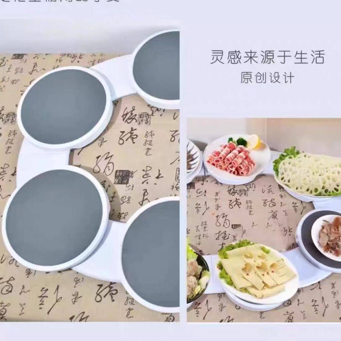 Hot-Selling Cross-Border Amazon Product Thelazy Susan Dining Table Rotating Tray Portable Rotating Tray