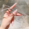 Fashionable anti-blue light plain glasses women's slimming plain myopia glasses frame men's net red Korean style glasses frame without degree