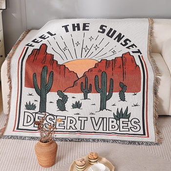 ins American camping light luxury style room bedroom living room thread blanket sofa cushion sofa blanket blanket decorative cover towel