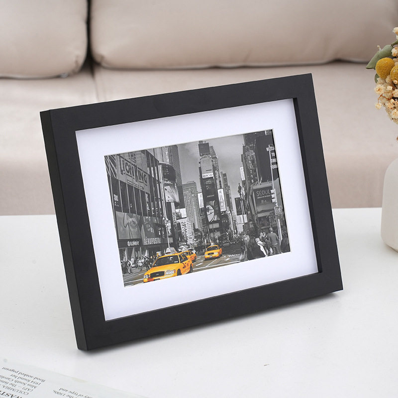 Solid wood photo frame wholesale 5678-inch small size photo decoration A3 poster 4K puzzle mounting frame customization wholesale