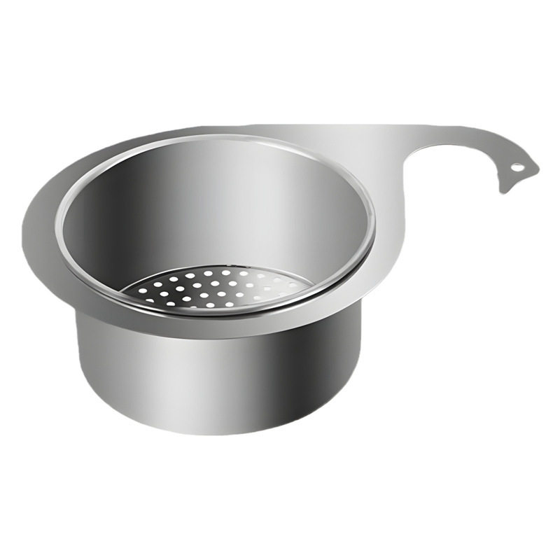 Swan sink filter drain basket stainless steel hanging drain rack wet and dry separation hook kitchen garbage filter basket