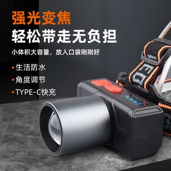 Cross-border new headlight LED strong light super bright outdoor fishing USB rechargeable miner's lamp head-mounted flashlight wholesale