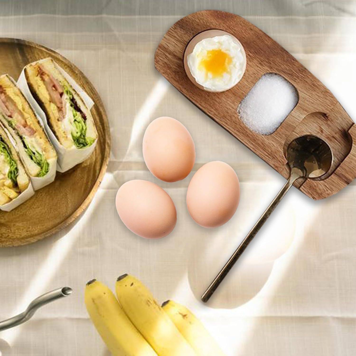 Cross-Border Household Wooden Egg Tray Creative Tableware Storage Desktop Egg Tray Storage Tray Dining Tableware Storage
