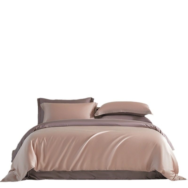 Category a Maternal and Infant Grade Lyocell 100 Four-Piece Set Tencel Accessible Luxury Quilt Cover Bed Sheets Bed Bed Sheets Ice Silk Hotel Bedding