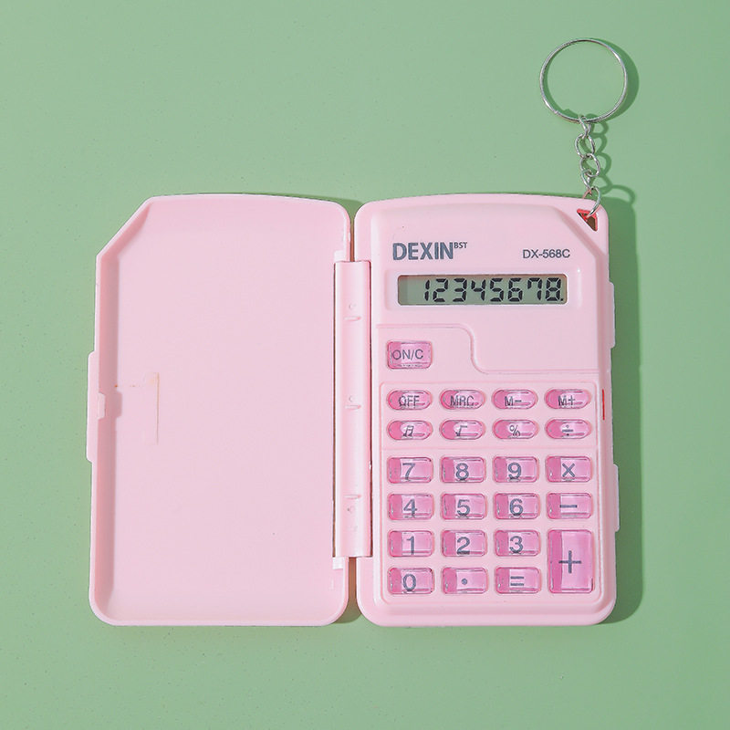 高颜值小型便携计算器   翻盖学生用计算机 工作学习掌上迷计算器