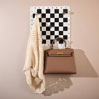 Modern Simple Checkerboard Hook Hotel Folk Bedroom Clothes Hanger Door Wall Clothes Hook