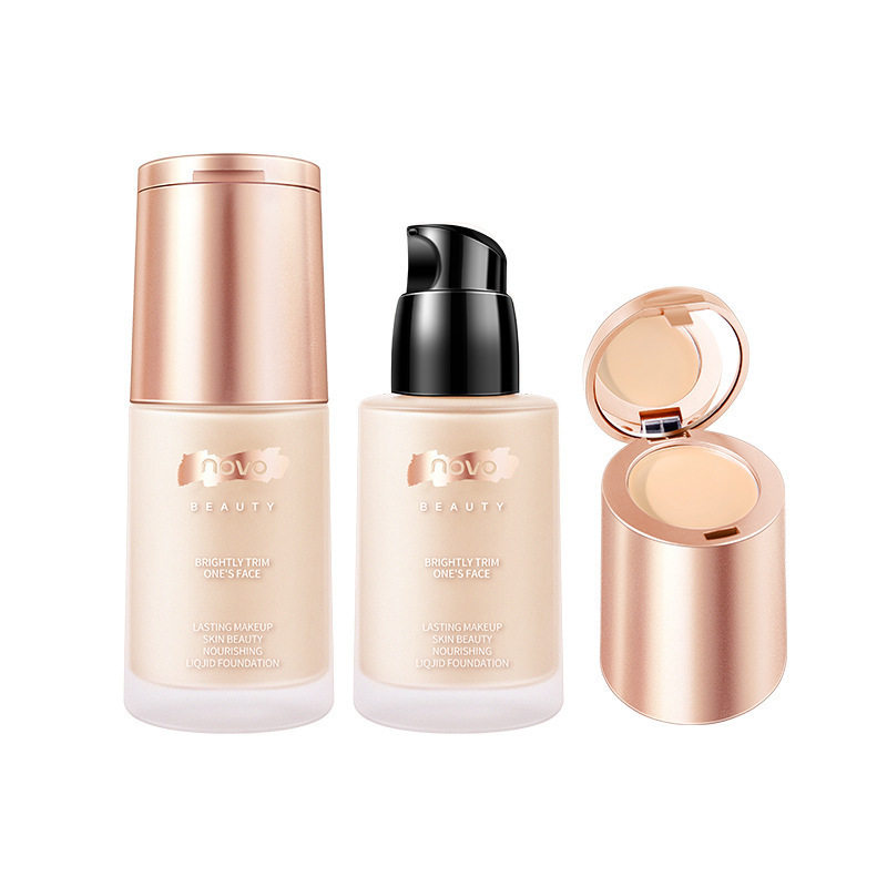NOVO nourishing skin concealer foundation liquid lasting makeup light moisturizing waterproof sweat foundation cream BB cream