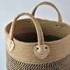 Cross-border cotton rope woven basket with handle toy sundries laundry basket multi-color toy storage basket storage basket