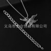 European and American fashion street hip-hop eagle pendant stainless steel chain men's necklace simple personality cross-border jewelry wholesale