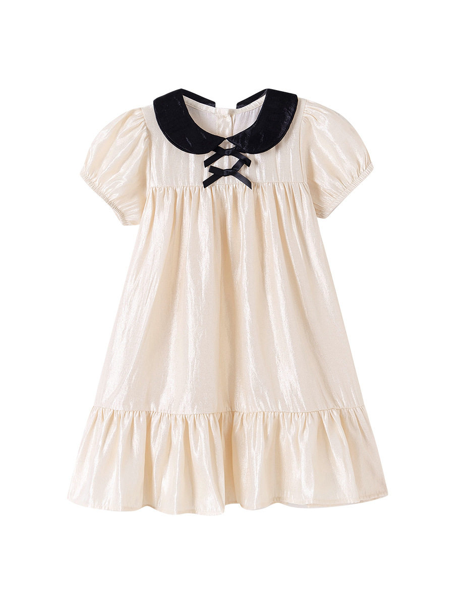 Factory Direct Supply Cute Girls' Summer Dress, Cotton Kids' Dress