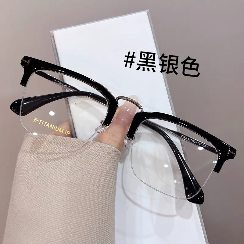 Pure titanium plating plate frame glasses.