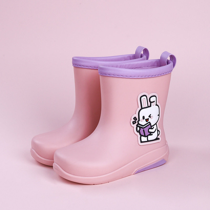 Children's Rain Boots, Rain Shoes, Eco-Friendly Material Water Shoes, Elementary School Kids' Waterproof Rubber Shoes, Cartoon Pattern, Wholesale