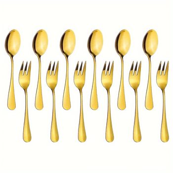 Factory wholesale stainless steel 1010 fork spoon household restaurant dessert spoon coffee mixing spoon pastry fork fruit fork