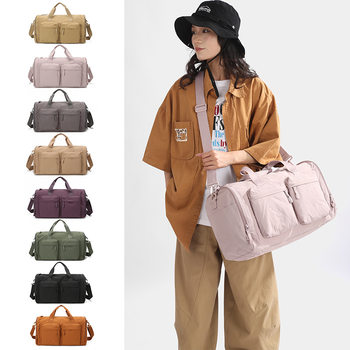 Multi-Pocket Travel Bag for Men, Independent Shoe Compartment, Shoulder Crossbody Bag for Women, Portable Sports Fitness Yoga Bag Wholesale