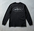 Black print long sleeve top