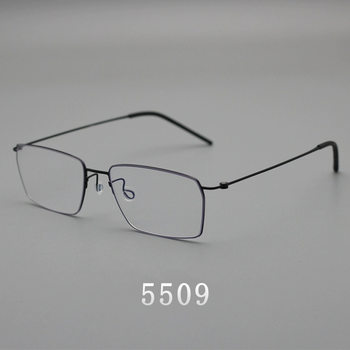 7g Ultra-Light Linde Same Style Screw-Free Pure Titanium Business Glasses Frame Normcore High-End Glasses Frame Hong Kong Style Men 5509