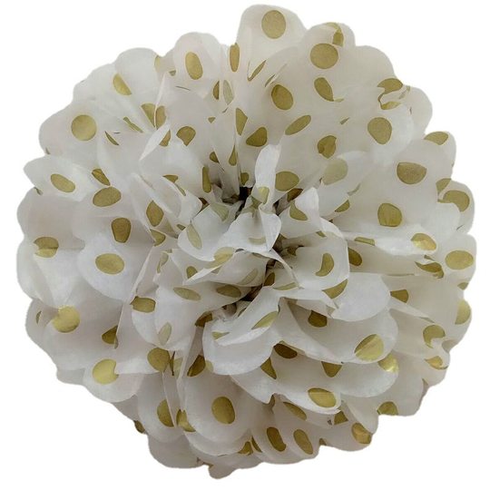 Golden Dot Printing Craft Paper Flower Ball Birthday Christmas New Year Paper Flower Paper Ball Wholesale