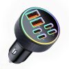 Car Charger Mobile Phone Cigarette Lighter Conversion Plug Car Charger Socket Car Interface Cross-Border Type-C Charger