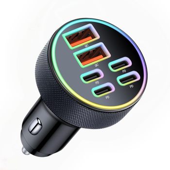 Car Charger Mobile Phone Cigarette Lighter Conversion Plug Car Charger Socket Car Interface Cross-Border Type-C Charger