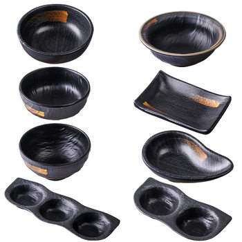 Korean Bbq Restaurant Thickened Plate Melamine Tableware Divided Dipping Dish Commercial Japanese Noodle Bowl Rice Bowl Hot Pot Restaurant