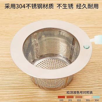 Kitchen Sink Strainer for Washing Vegetables, Sink Drain Plug, Stainless Steel Residue Filter for Sink and Drain