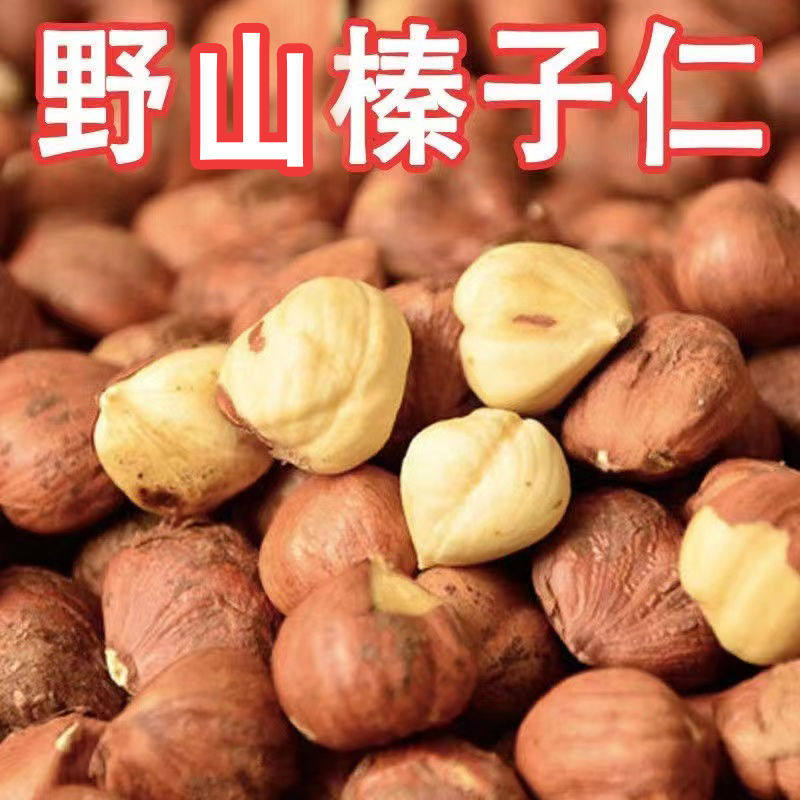 New Northeast Wild Hazelnut Kernels Roasted 500g Original Flavor Raw Shelled Peeled Small Hazelnuts Cooked Snack Nuts
