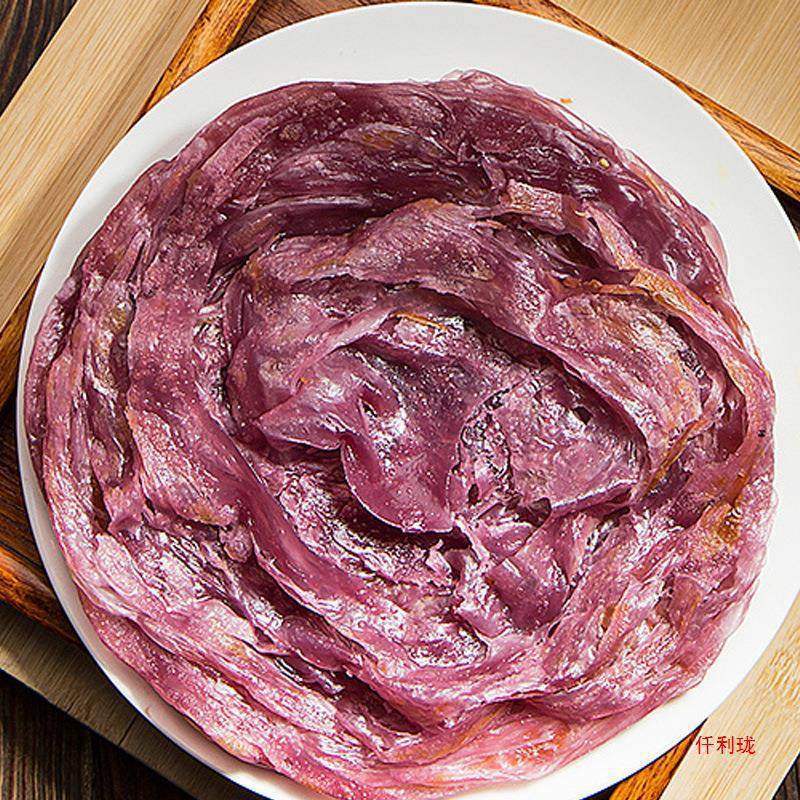Purple Sweet Potato Flavored Hand-Grilled Pancakes 120g Commercial Large Pancakes 100 Pieces Packed Taiwanese Style Breakfast Egg Hand-Shredded Pancakes