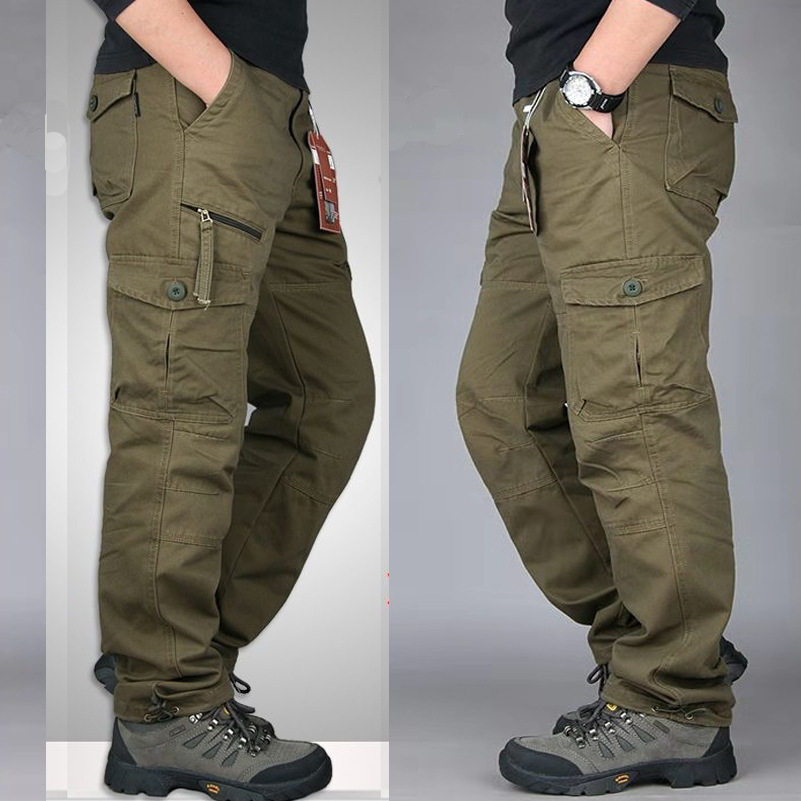 multifunctional outdoor casual pants men's overalls multi-pocket trousers loose tactical pants