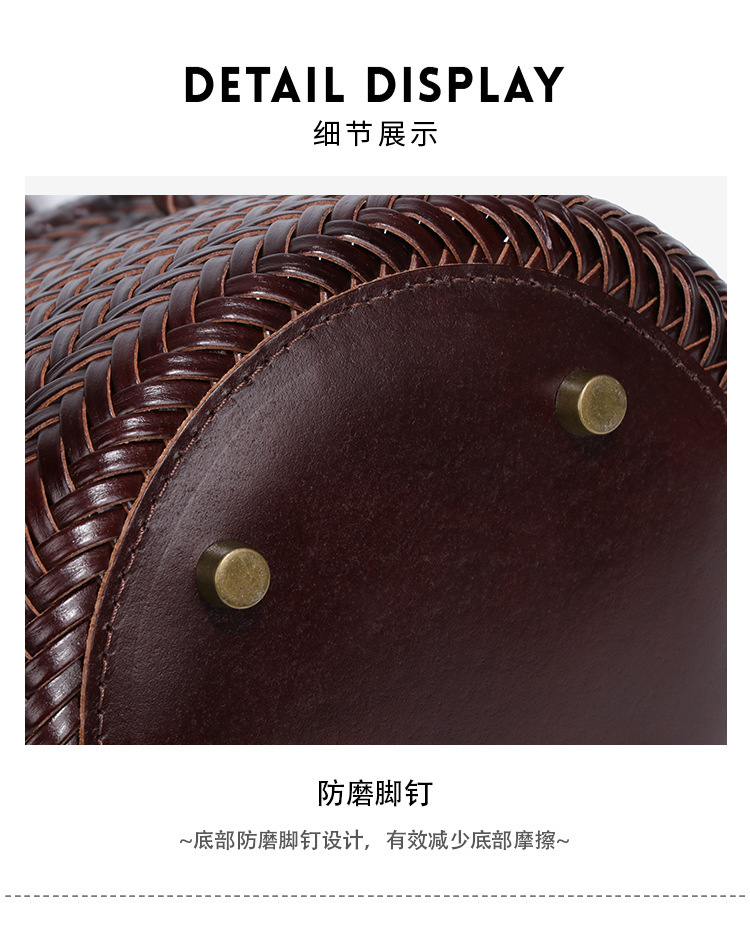 Túi xách nữ da thật dáng xô đan lát đeo chéo vai — H2058 # Cà phê, H2058 # màu đen, H2058 # Màu nâu, Nhà máy riêng, có thể tùy chỉnh theo yêu cầu.