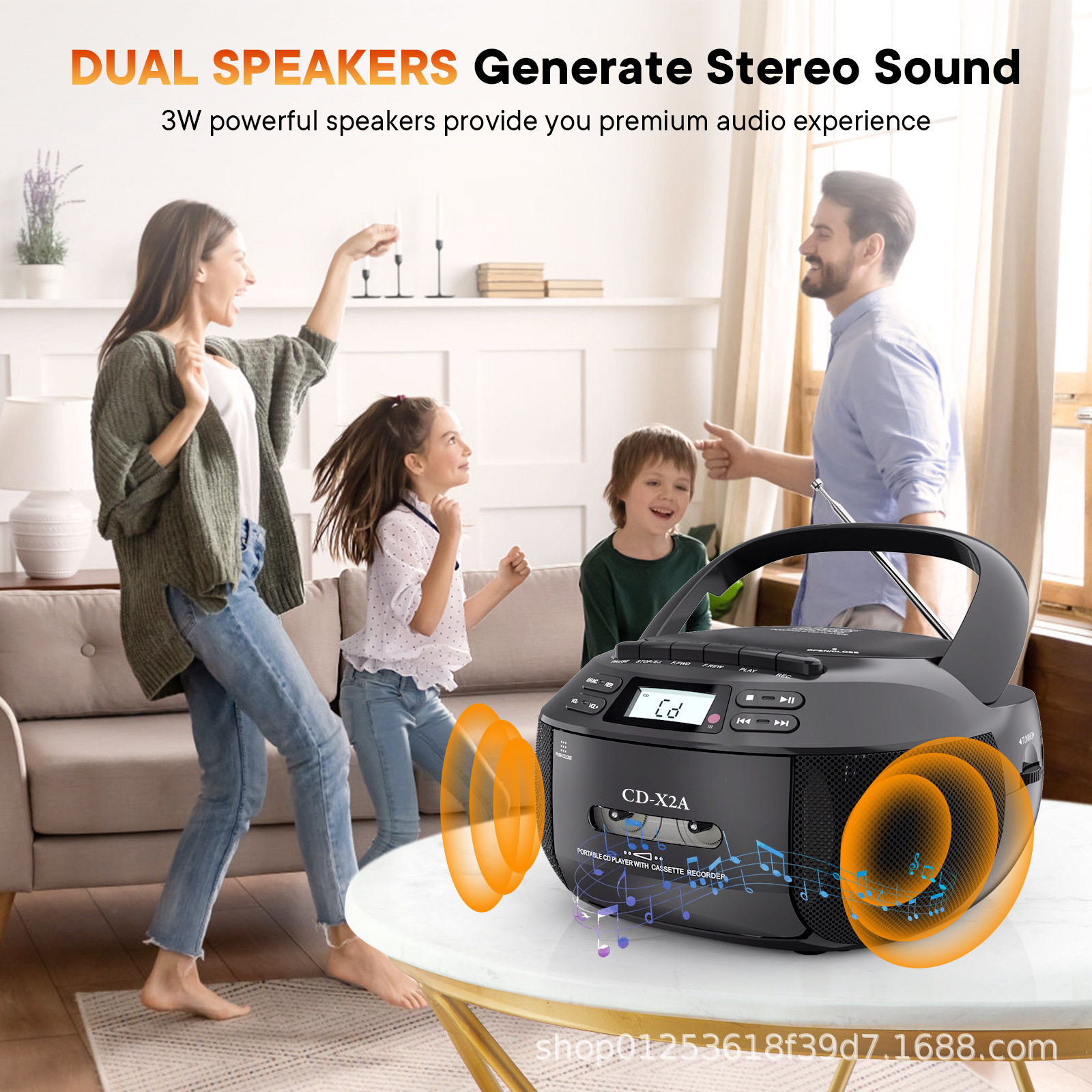 Cd Player Bluetooth Tape Player Cross-Border Popular Audiophile Music Player Retro Multi-Function Amazon