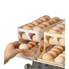 Slide-Type Egg Carton Refrigerator Storage Side Door Three-Layer Double-Row Automatic Egg Rolling Device Kitchen Anti-Fall Egg Storage Rack