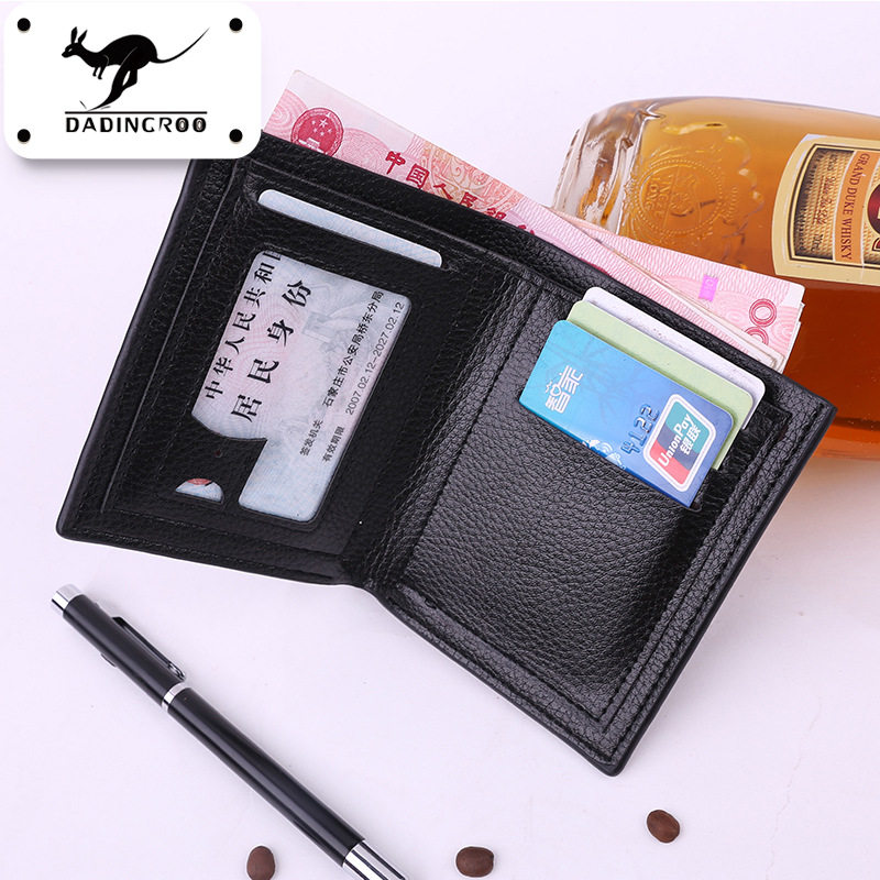 Business Men's PU Wallet Short Fashion Multi-card Holder Leather Bag Horizontal and Vertical Zipper Wallet Change Card Bag