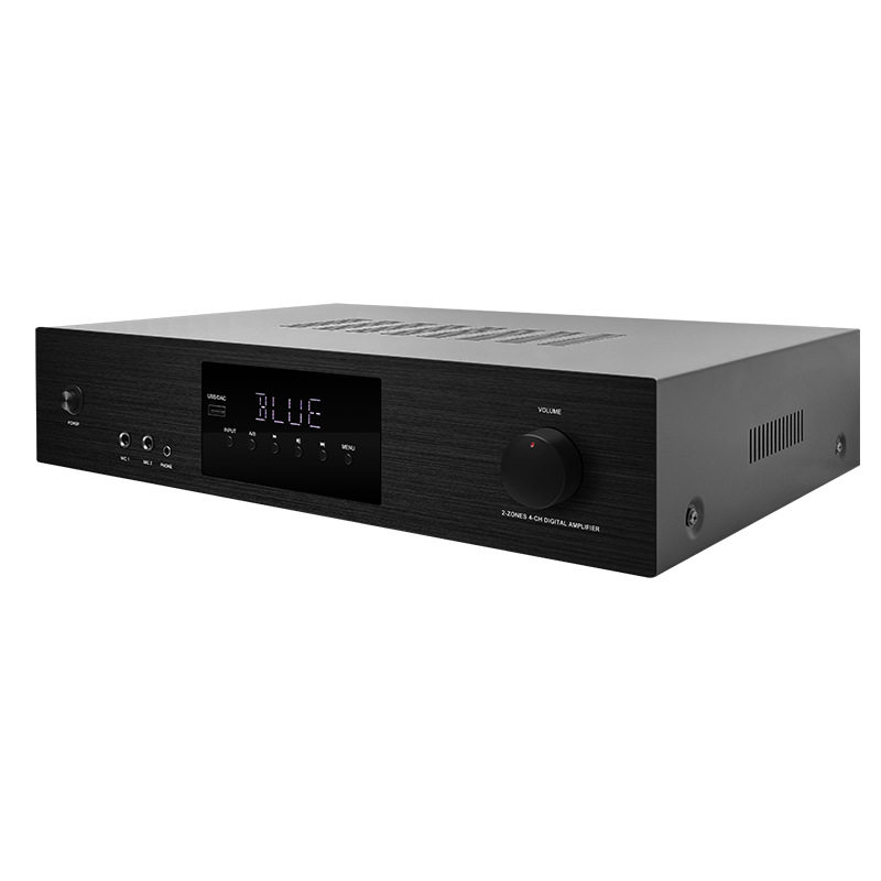 Haoyunyuan Factory Direct Sales Commercial Ktv600 Heavy Bass High Power Four-Channel 4.0 Bluetooth Karaoke Amplifier