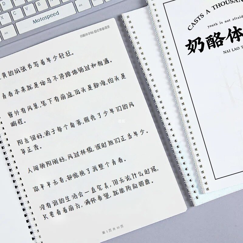 Cheese Body Copybook for Girls with Beautiful and Elegant Fonts for Girls to Practice Copybooks for High School Students and College Students Copywriting Quotations Book