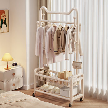 Clothes Hanger Floor-Standing Bedroom Hanger Removable Household Indoor Light Luxury Internet Famous Clothes Hanging Rack Simple Coat Rack