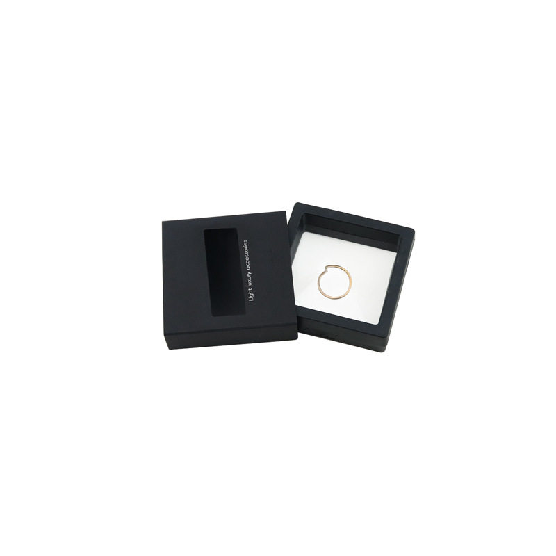 Suspension Box PE Film Ring Earrings Necklace Bracelet Outer Box Finger Cover Transparent Box Wear Armor Jewelry Packaging Box