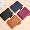Genuine Leather Coin Purse Men's and Women's Card Bag Soft Leather Mini Coin Bag Key Storage Bag Top Layer Cowhide Zipper Small Wallet