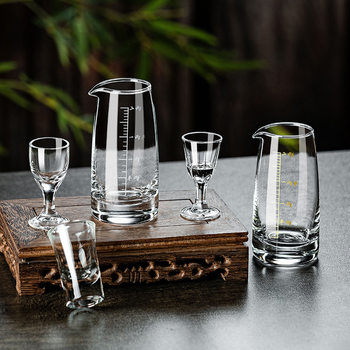 Household Glass White Wine Cup, Two-Ounce Wine Dispenser, Chinese-Style Spirit Cup, Wine Dispenser, Commercial Small Wine Cup, Wine Set