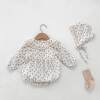 2025 Spring and Autumn New Baby Girl Floral Coverall Infant Lace Doll Collar Princess Jumpsuit