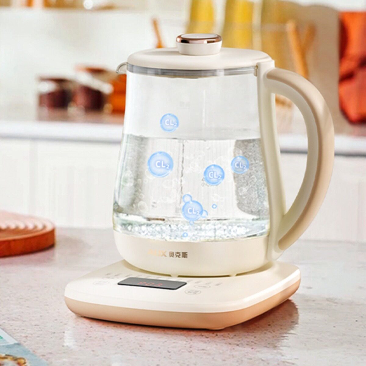 奥克斯养生壶多功能家用煮茶小型办公室烧水煮花茶器2023新款1.8L