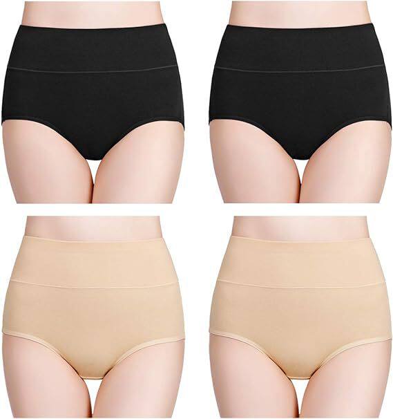 欧码纯棉女士内裤高腰收腹提臀内裤亚马逊爆款大码三角裤代包装