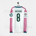 2627 real madrid home long sleeve custom number 8 star + champions league armband