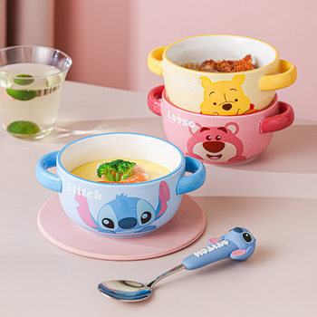 Stitch 304 Stainless Steel Spoon Set Household Kidsren's Spoon Wholesale Cute Eating Spoon Kindergarten Spoon