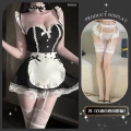 Black and white maid + matching socks