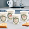 Anyou White Garland Food Grade Christmas Disposable Paper Cups Hygienic Restaurant Hotel Exhibition Party Supplies