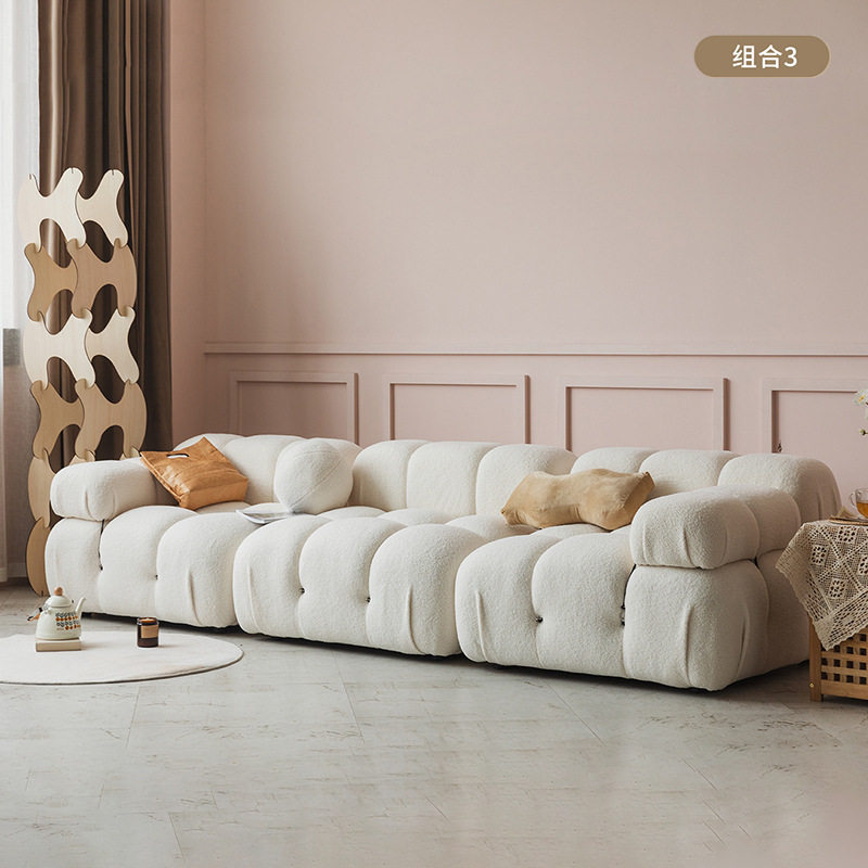 豆腐块懒人沙发客厅组合小户型家具方块模块奶油ins榻榻米小户型
